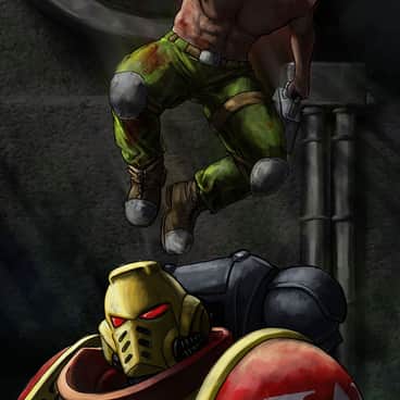 Cultist vs Marines August by Casey Landreth (eCOG Media | 40k_gallery) | Cultist vs Marines August by Casey Landreth (eCOG Media | 40k_gallery)