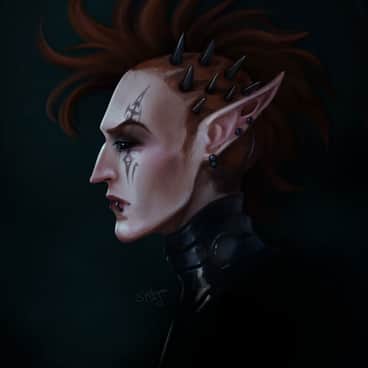 Dark Eldar Portrait by Vesta Menyachikhina (Skitoya)