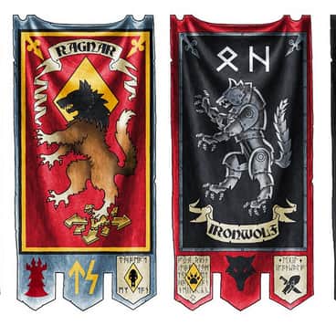 Space Wolf Banners by Neil Hodgson