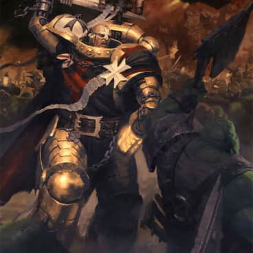 Helbrecht vs Orks by Jon Cave (joncave.art | Jonathan Cave)