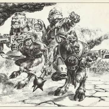Imperial Beastmen and Ogyrens by Paul Bonner