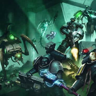 Necrons Fighting Deathwatch by Misha Savier (Mikhail | Mikhail Savier | SavierMichael | mikhailsavier)