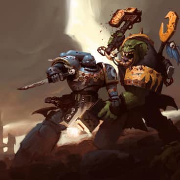 Marine vs Ork by Edward Delandre (Edward_Delandre | edward.delandre | Remote-Confection303)