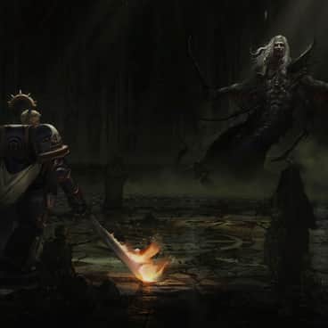 Guiliman vs Fulgrim by Gwalchmai Joshua Doran (GJ Doran | geejdesign | GJDoran | Turtleboyle)