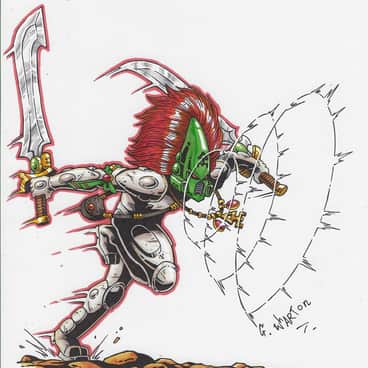 Respect your Eldar’s by Garry Wharton (gwhartonart)