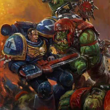 Ultramarine vs Ork by Mitchell Nolte (Mitchellnolte)