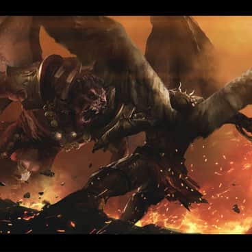 Sanguinius vs Angron by Richard Bagnall (bagnall_richard | richard_bagnall_art)