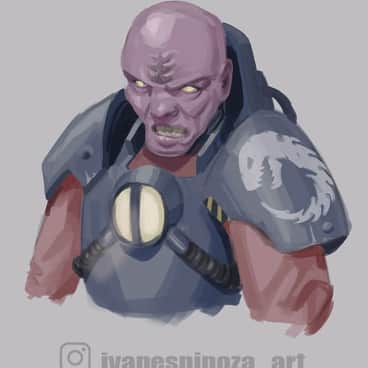 Genestealer Cultist by Ivan Espinoza (ivanespinoza_art)