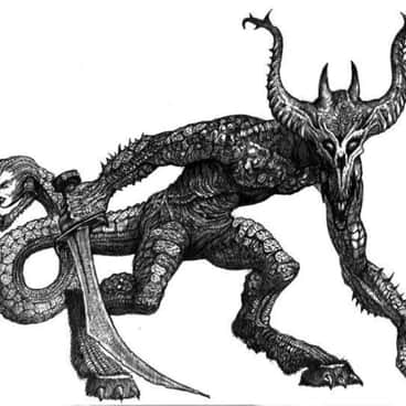 Greater Demon of Malal by Tony Ackland (Anthony Ackland)