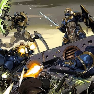 Necron vs Ultramarine by Ronan Toulhoat (RonanToulhoat_ | ronan.toulhoat | the_forge_40k)