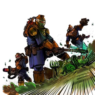 Void Breachers vs Death Guard by Sonny Zin (sz_artt)