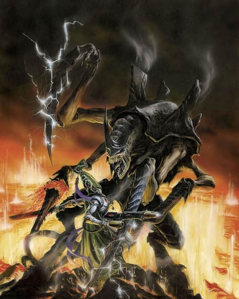 Tyranid vs Eldar by David Gallagher 