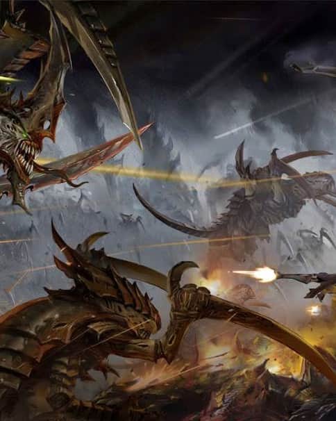 Tyranids vs Eldar by Cheol Joo Lee 
