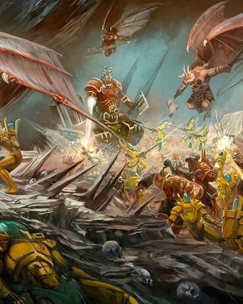 Khorne vs Lyanden Eldar by Diana Martinez 