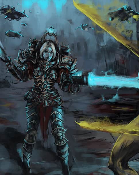 Sister of Battle vs Slaanesh Daemonette by William 