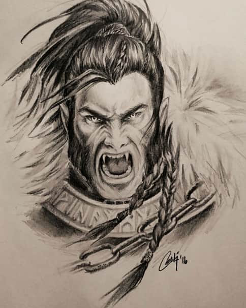 Wolf Lord Ragnar Blackmane by Cecilia Murillo Valdez 