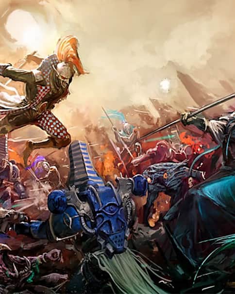 Eldar vs Thousand Sons by Games Workshop Artists