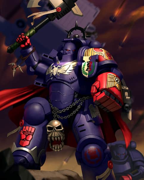 Crimson Fist Primaris Captain by Boris Tsui 