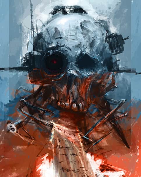 40K Probe Skull by Michal Grzeskow 