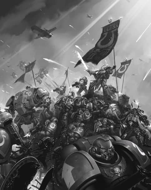 Space Marines Vs Aliens by Nicholas Kay 