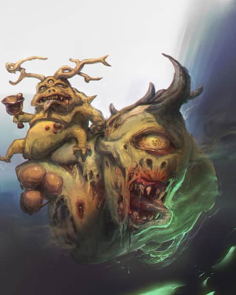 Plaguebearer and Nurgling by Ruslan Korovkin 