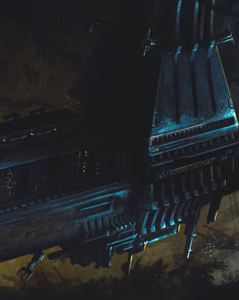 Necron Battleship by Dmitrii Ustinov 