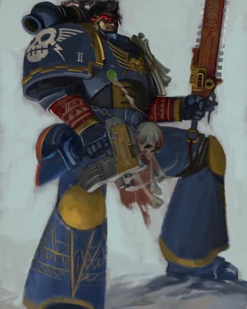 Space Marine Aztec by George Earl Abalayan 