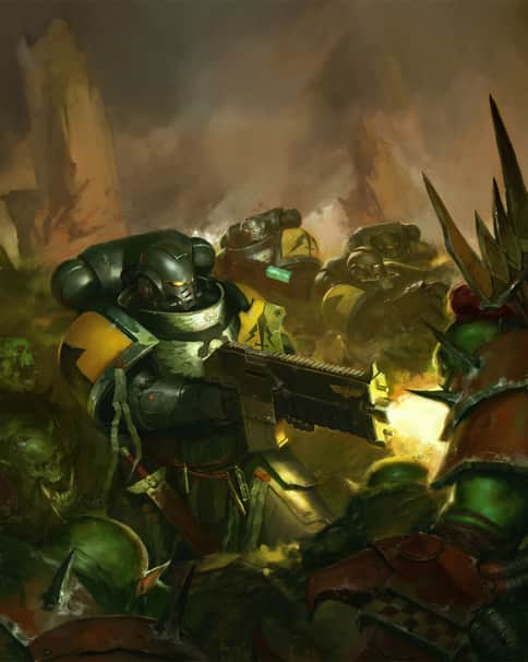 Silver Templars vs Orks by Igor Sid 