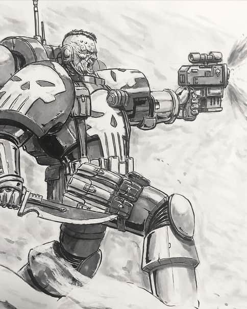 Punisher Space Marine by Toni Justamante Jacobs 