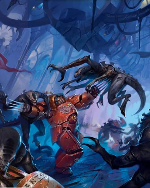Blood Angels vs Genestealers by Unknown Artists