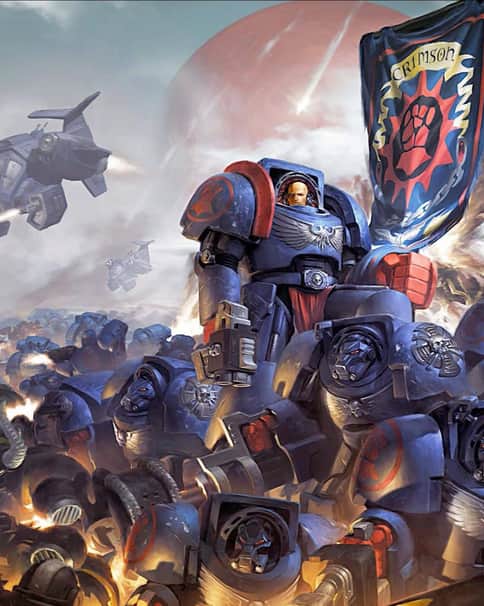 Crimson Fists vs Chaos Space Marines by JiHun Lee