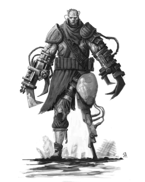 Cyborg Pit Fighter by Samuel Allan 