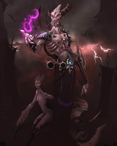 Daemon Prince of Slaanesh by Lloyd Hoshide