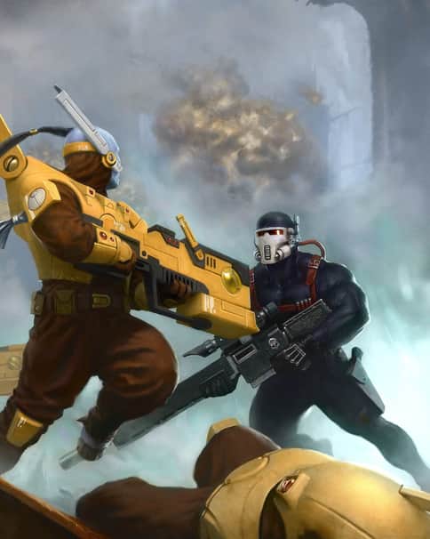 Darkstrider vs Vindicare by Unknown Artists