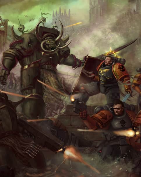 Death Guard vs Marines Exemplar by Matthew McEntire