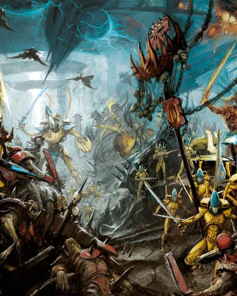 Eldar vs Orks by Alex Boyd