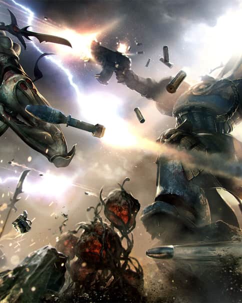 Eldar vs Space Marine: Bullet Time by Johannes Mücke 