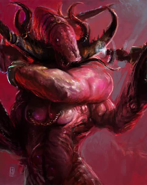 Greater Daemon of Slaanesh by Mitchell Nolte 