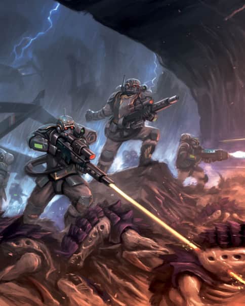 Imperial Guard vs Tyranid by Leos Ng Okita 