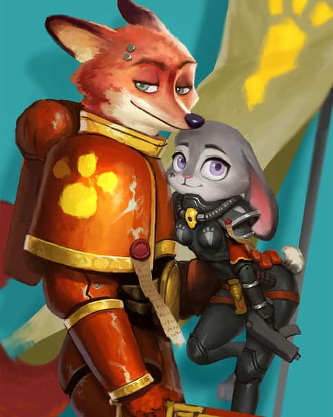 Judi and Nick by Yang Zheyy Judi and Nick by Yang Zheyy