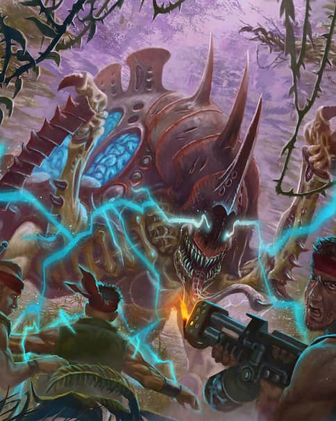Keening Maleceptor vs Imperial Guard by Jacob Atienza 