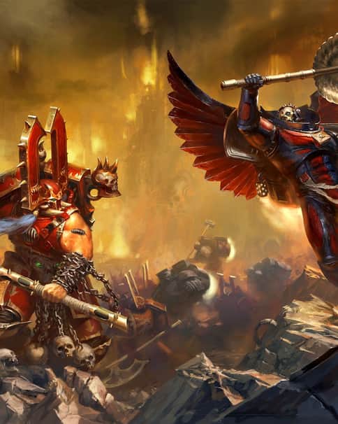 Kharn the Betrayer vs Death Company Chaplain by Paul Dainton 