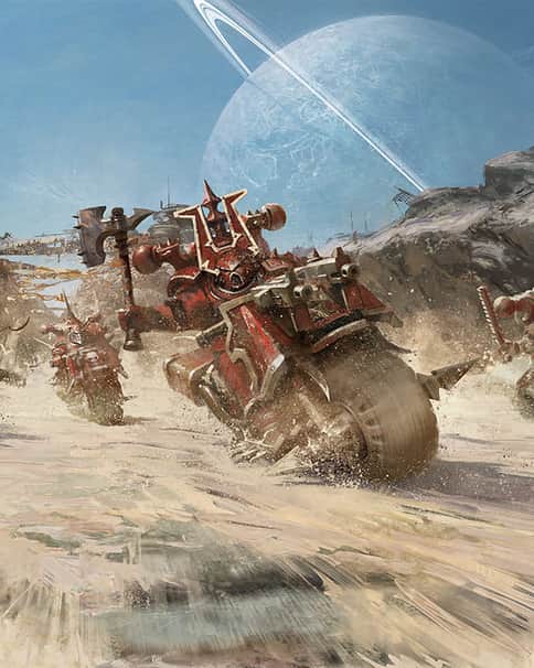 Khorne Chaos Bikers by Leonid Kozienko 