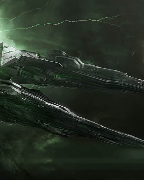Necron Battleship by Adam Burn