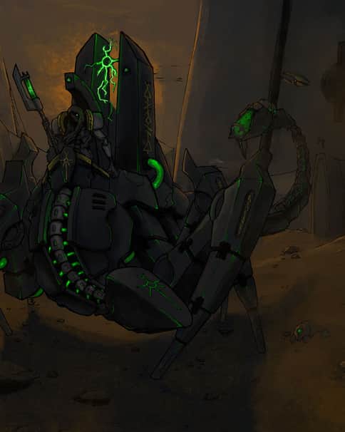 Necron Lord Stalker by Andrei Kiselev 