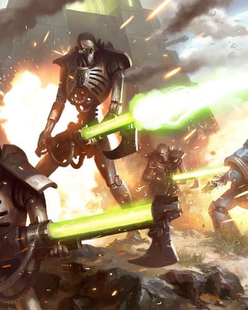 Necrons vs Ultramarines by Mike Lim 