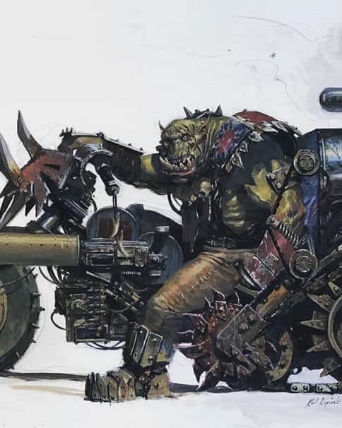 Ork Biker by Karl Kopinski 