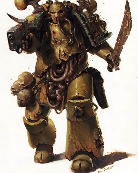 Plague Marine by Karl Kopinski 