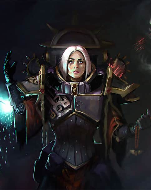 Sister of Battle Gearing Up by Stefan Ristić 
