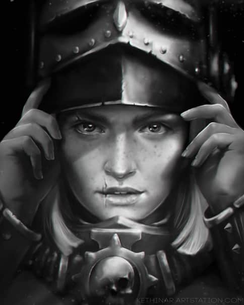 Sister of Battle Portrait by Ksenia Gordeeva 